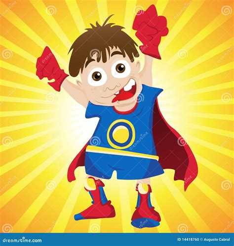 Super Hero Boy Stock Vector Illustration Of Hero Blue 14418760