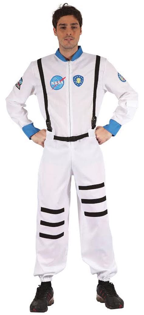 Astronaut Mens Fancy Dress Spaceman Sci Fi Uniform Adults Nasa Costume