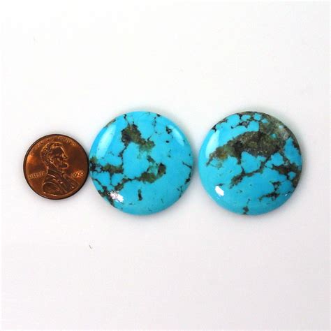 Gemstones Kingman Turquoise Cabs Oval 30mm Approximately 6115 Carat