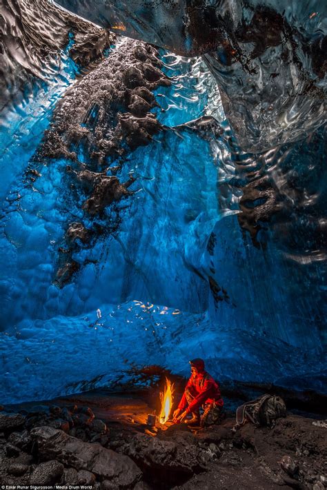 Photographer Captures Ice Cave Network Beneath Icelands Vatnajokull
