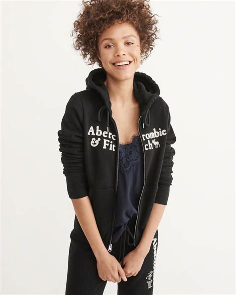 abercrombie and fitch heritage logo full zip hoodie full zip hoodie hoodies fur lined hoodie