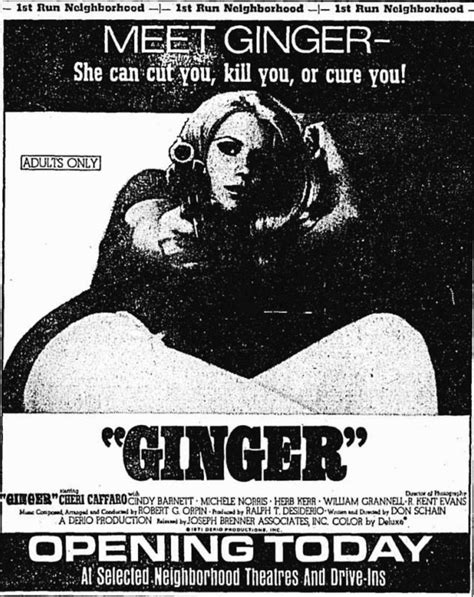 Ginger1971 ※11191971chicago Tribune Movie Posters Vintage Exploitation Film Vintage Movies