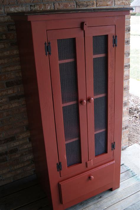 Woodworking is a productive skill. Rustic Pie Safe. Jelly Cupboard. Shabby Chic Finish ...