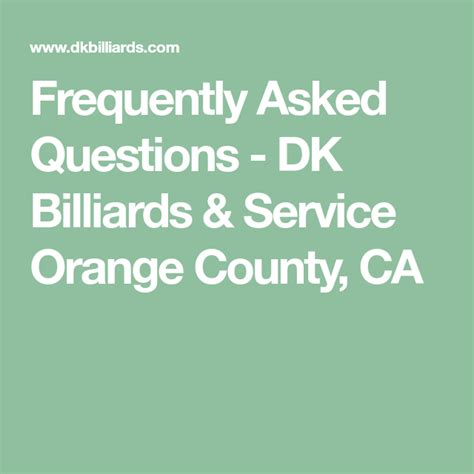 Maybe you would like to learn more about one of these? Frequently Asked Questions | Pool tables for sale, Pool ...