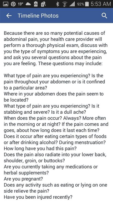 Questions About Abdominal Pain Abdominal Pain Timeline Photos Symptoms Exam Knowing You