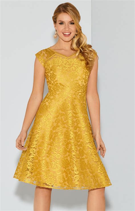 Paris Occasion Dress Short Saffron Gold By Alie Street Short Dresses