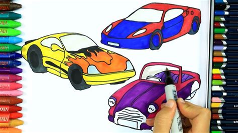 Jak Narysować Kolorowy Samochód 🚗 Rysowanie Dla Dzieci Hd