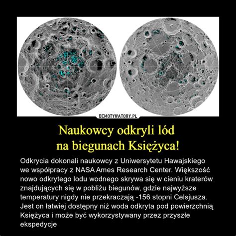 Naukowcy odkryli lód na biegunach Księżyca Demotywatory pl