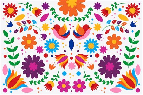 Free Vector Flat Design Colorful Mexican Background