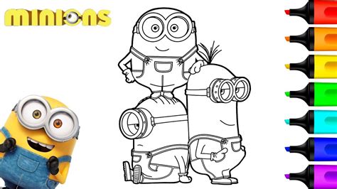 Bob Kevin Minion Coloring Pages - Click on the colouring page to open