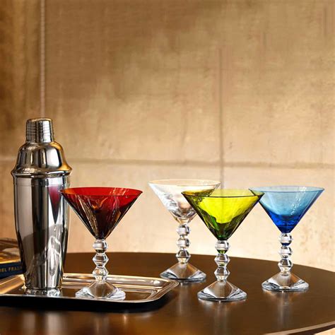 Baccarat Crystal Vega Martini Glasses Color Set Of 4 Cashs Of Ireland