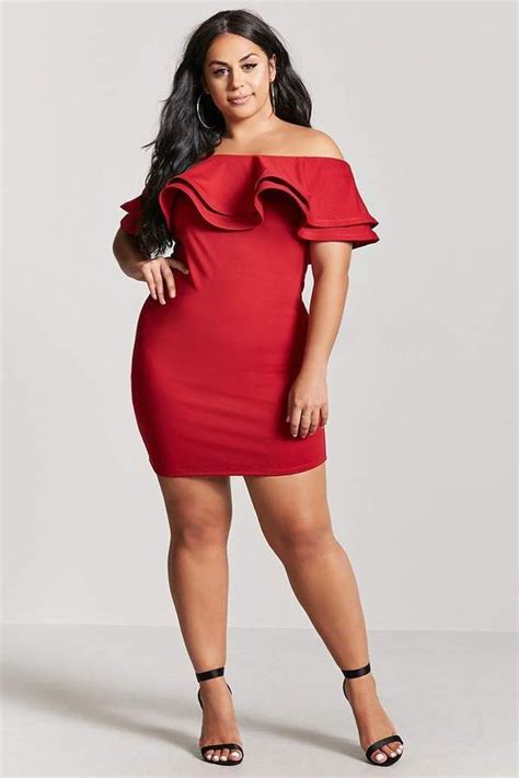 forever 21 plus size off the shoulder flounce dress flounced dress plus size dresses fashion