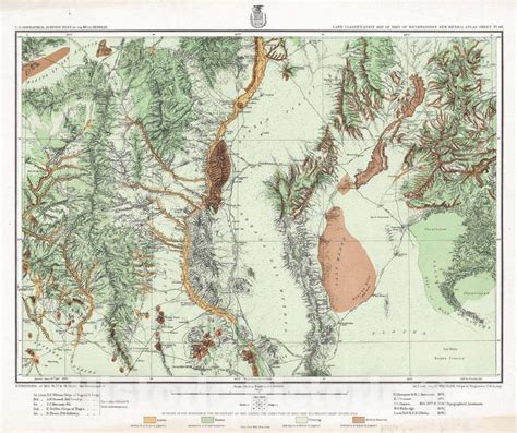 Historic Map National Atlas 1881 84 Land Classification Map Of