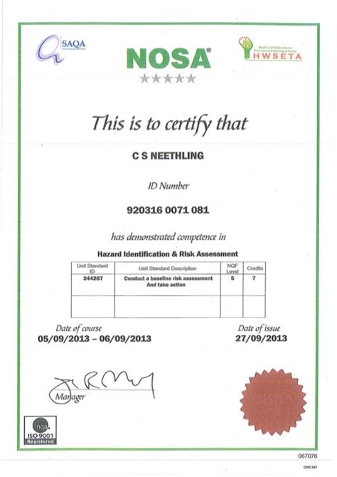 Hira Certificate