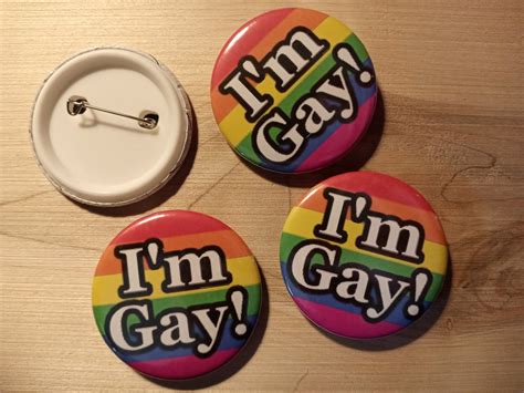 3 Pack Im Gay Pin 2 Inches Wide Etsy