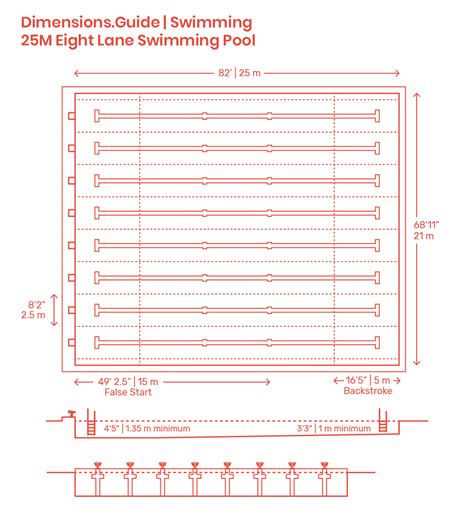 25m Eight Lane Swimming Pool Dimensions And Drawings Dimensionsguide