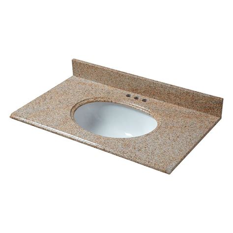 When selecting granite bathroom vanity tops, you have to think about the colors and style you want in your bathroom. Pegasus 31 in. x 22 in. Granite Vanity Top in Beige with ...