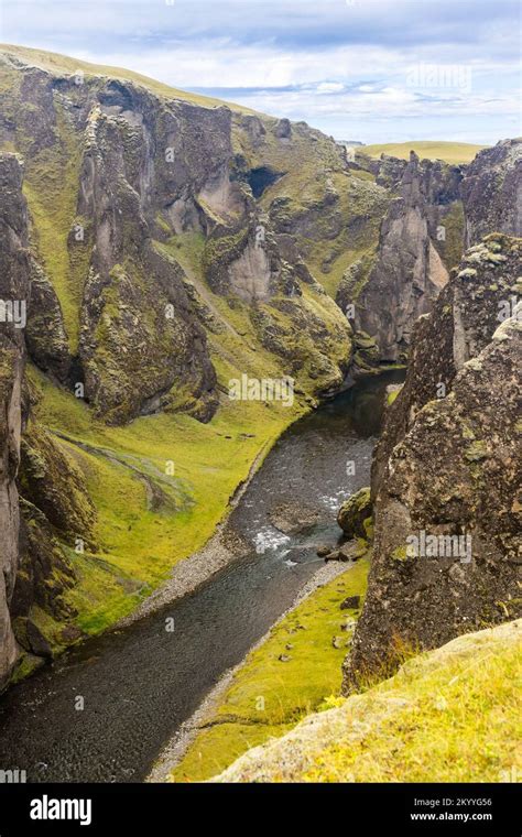 Fjadrargljufur Is A Beautiful Dramatic Canyon In South Iceland And