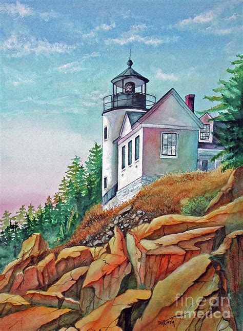 Bass Harbor Lighthouse Painting By Joe Dekleva