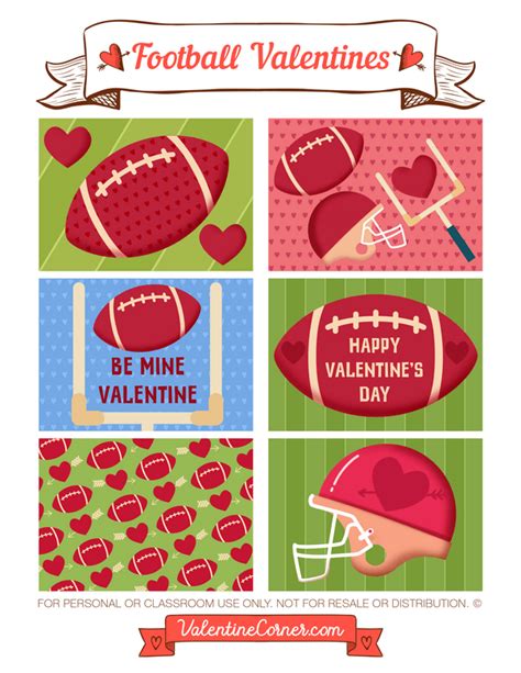 Free Football Valentine Printable