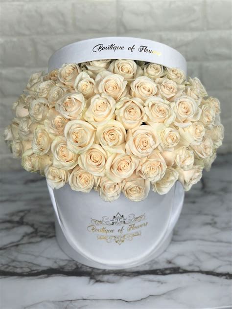 999 in india from floweraura. 50 white cream rose round box - Flower Delivery La Verne