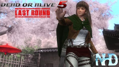 Dead Or Alive 5 Last Round Hitomi Attack On Titan Match Victory Defeat Private Paradise