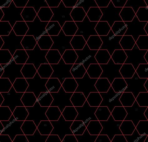 Red And Black Hexagon Patterned Fabric Background — Stock Photo