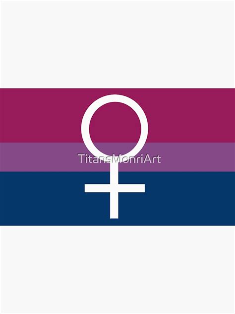 Femcisgender Bi Pride Flag Sticker By Titansmonriart Redbubble