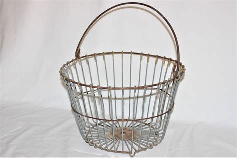 Vintage Wire Egg Gathering Basket