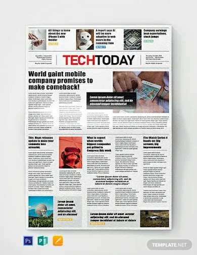 Newspaper 10 Examples Psd Publisher Pages Tips