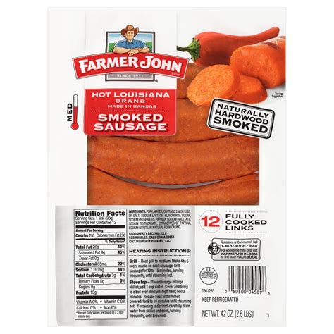Farmer John Hot Louisiana Brand Smoked Sausage Ct Shipt
