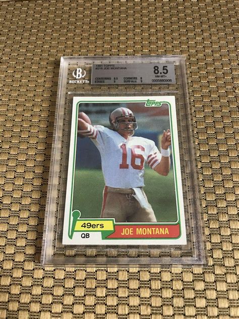 Historic sales data are completed sales with a buyer and a seller agreeing on a price. 1981 Topps #216 Joe Montana Rookie Card 49ers Bgs Beckett 8.5 Nm-mt+