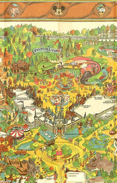 Vintage Disneyland Map Fantasyland By Tylersmithh Disneyland Map
