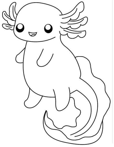 Lovely Axolotl Coloring Page Free Printable Coloring Pages For Kids