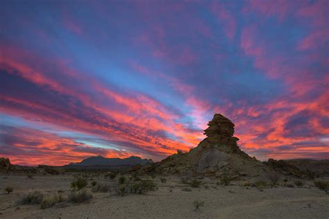 Sunset Over The Chisos Mountains In Big Bend National Park 1 Photograph