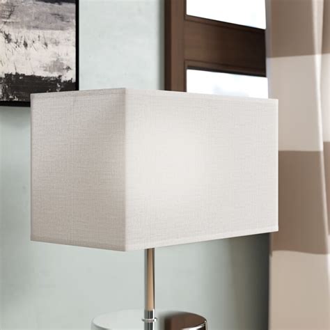 White linen rectangle lamp shade with spider assembly. Darby Home Co 11" H Linen Rectangular Lamp shade ( Spider ) in Off White & Reviews | Wayfair.ca