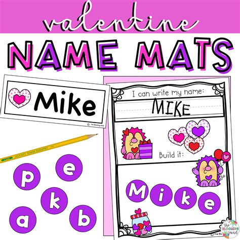 Valentines Day Name Writing Practice Mats Made By Teachers
