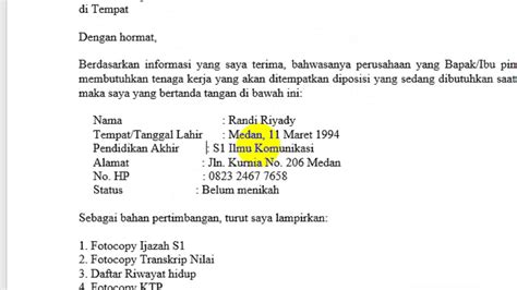 Contoh surat lamaran kerja tanpa pengalaman kerja. Contoh Surat Lamaran Kerja Pt Kai Indonesia