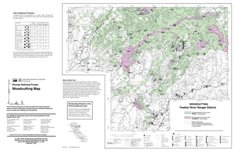 Plumas Woodcutting Map Feather River Rd By Us Forest Service R5