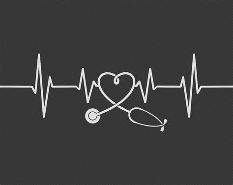 Stethoscope Heartbeat Svg Instant And Digital Download For Etsy