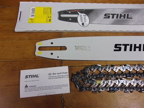 Stihl Oem 20 Guide Bar And Chain 38 063 72dl 3003 000 5221 Gm Sn1b
