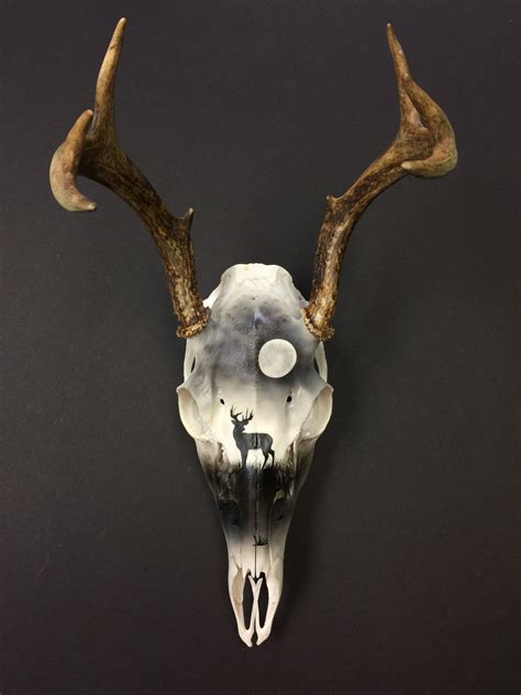 Deer Skull Painting Painted Deer Skulls Skull Painting Deer Skull Art