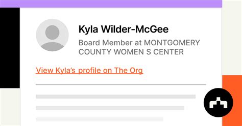 Kyla Wilder Mcgee Board Member At Montgomery County Women S Center