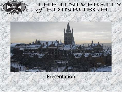 The University Of Edinburgh Online Presentation