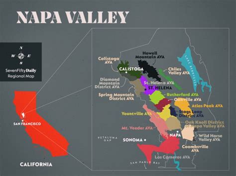 Napa Valley Sevenfifty Daily Map Of California Wine Appellations