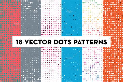 Which is the best example of a dot pattern? Vector Dots Pattern Backgrounds ~ Graphic Patterns ...