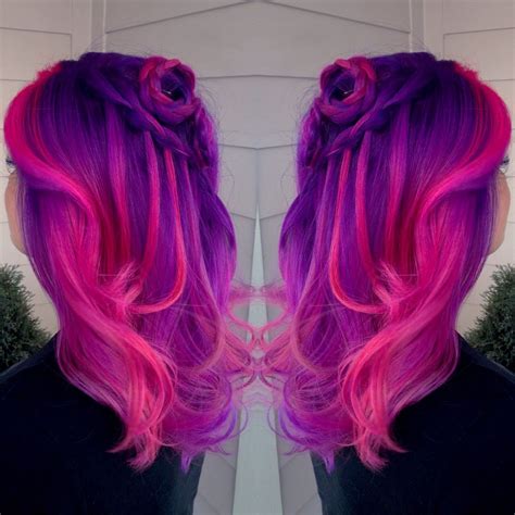√ Hot Pink And Purple Hair