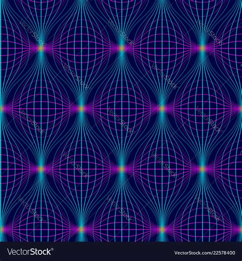 Abstract Seamless Pattern Neon Geometric Vector Image