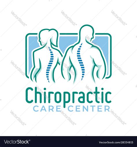 Chiropractic Logo Spine Health Care Medical Vector Image