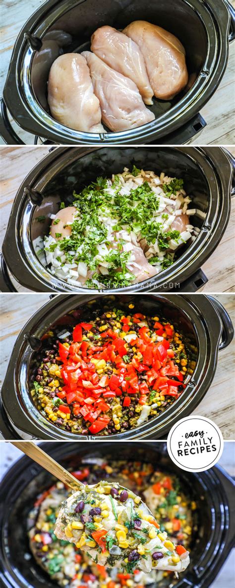 Serve with shredded cheese, avocado slices, and cilantro. Crock Pot Southwest Chicken · Easy Family Recipes
